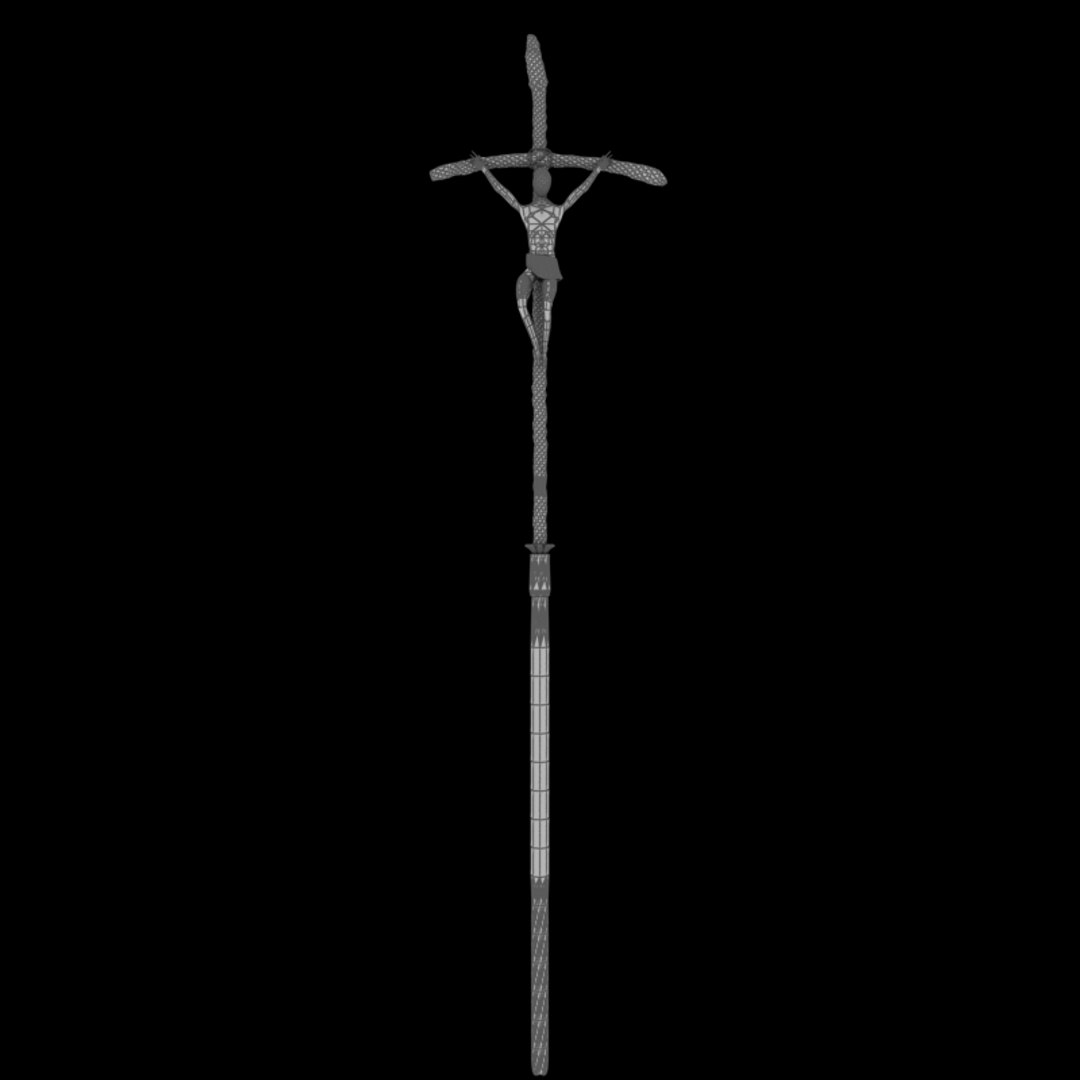 pope's crucifix 3d model