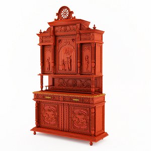 3d model furniture classical breton dining room