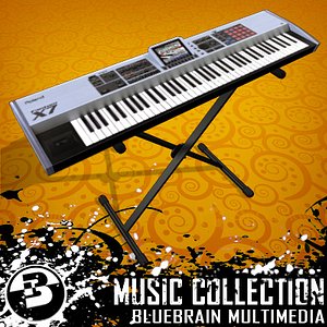 music keyboard 3d model