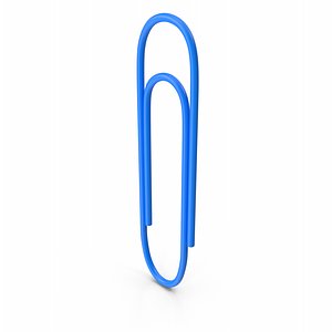 3D Paper Clip Blue