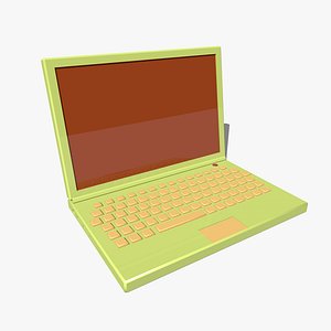 3d model cartoon laptop