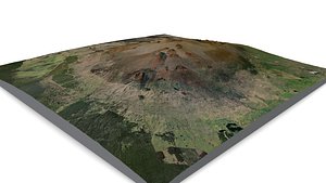 Mountain landscape Mauna Kea Forest Reserve Hawaii 3D model