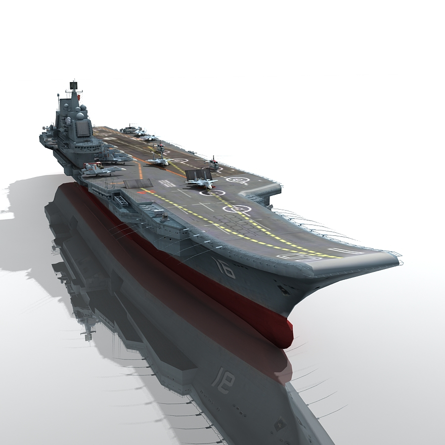 chinese aircraft carrier cv-16 3d max