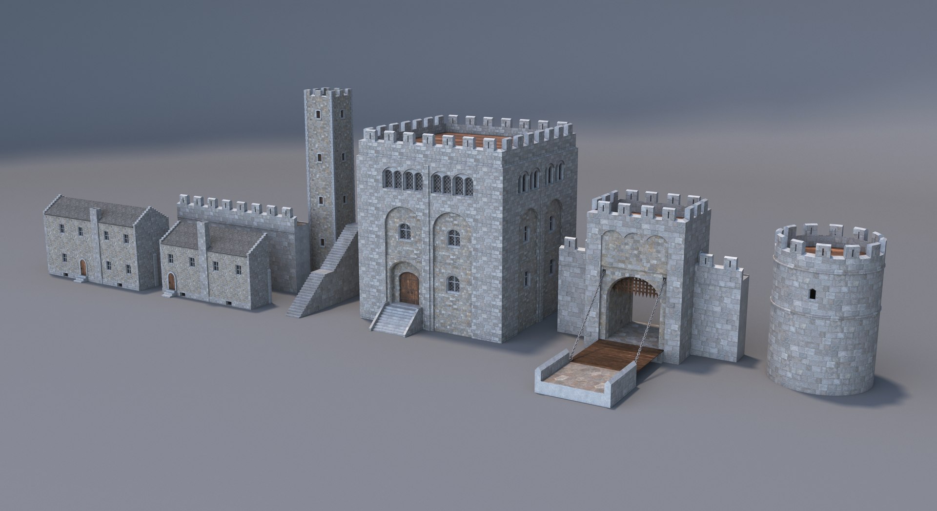Medieval castle 3D model - TurboSquid 1462731