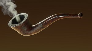 Tobacco Pipe 15 - Dublin - With Animated VDB Smoke