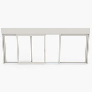 Window - sliding long bay - Full wall section