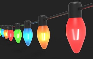 Stringed Lights 3D model model