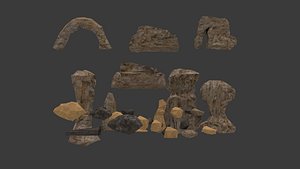 Low Poly rock pack