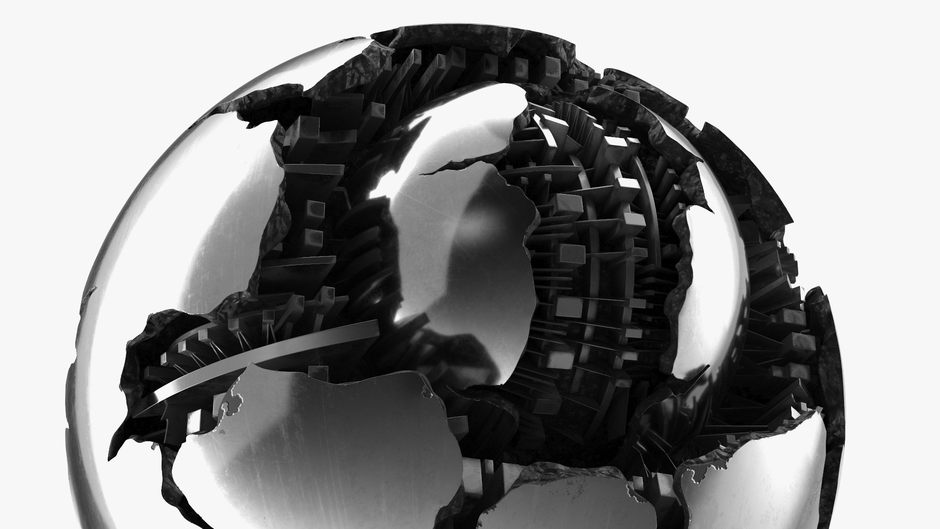 Futuristic Archive Sphere On Holographic Base 3D Model - TurboSquid 2371556