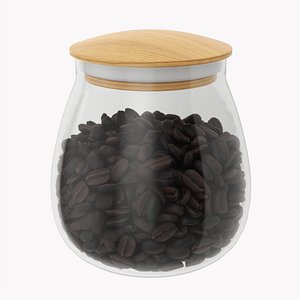 Kitchen glass jar with contents 14 3D model