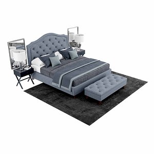 3D 3D-bedroom-setup-blend model