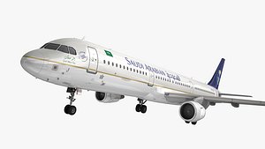 3D Airbus A321-200 Saudi Arabian Airlines model