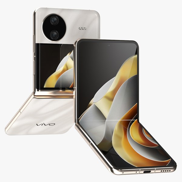 VIVO X Flip Silk Gold model TurboSquid 2064490