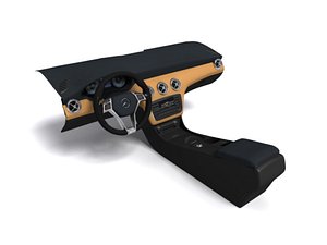 3d model mercedes interior class dashboard