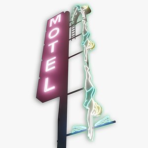 Neon Bar Motel Sign - Animated