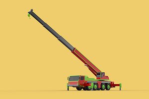 3D FIRE TRUCK FIREFIGHTER FIREFIGHTING FIREMAN ENGINE MOBILE CRANE