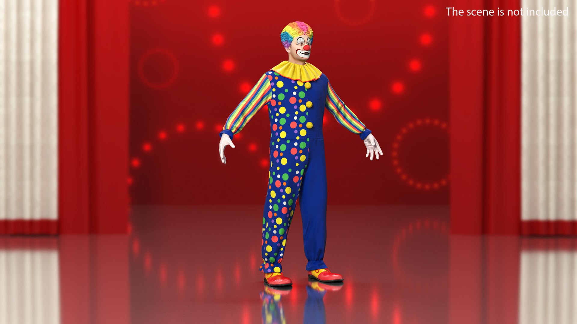Clown Costume 3D model preview