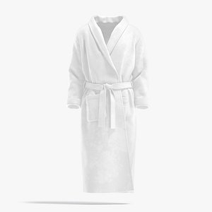 White Hotel Bathrobe - fabric spa bath robe