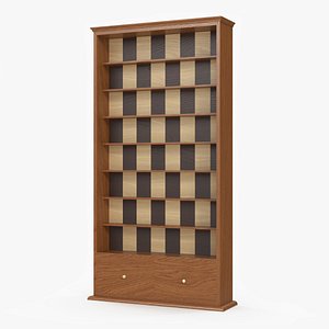 Wooden Wall Chess Board 3D model