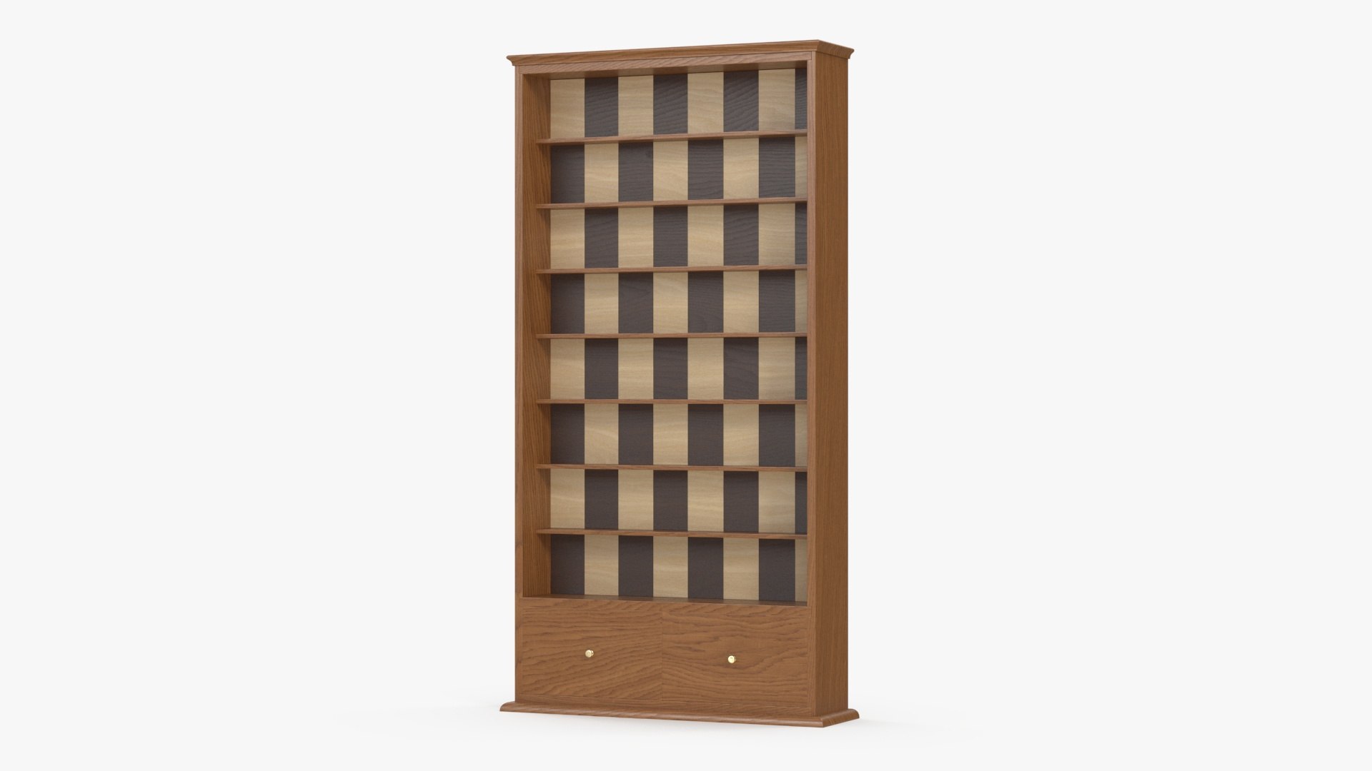 Wooden Wall Chess Board 3D model preview