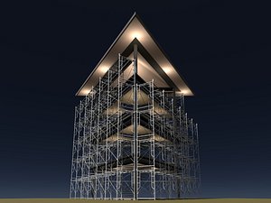 Pavilion in construction scene 26i07 3D model