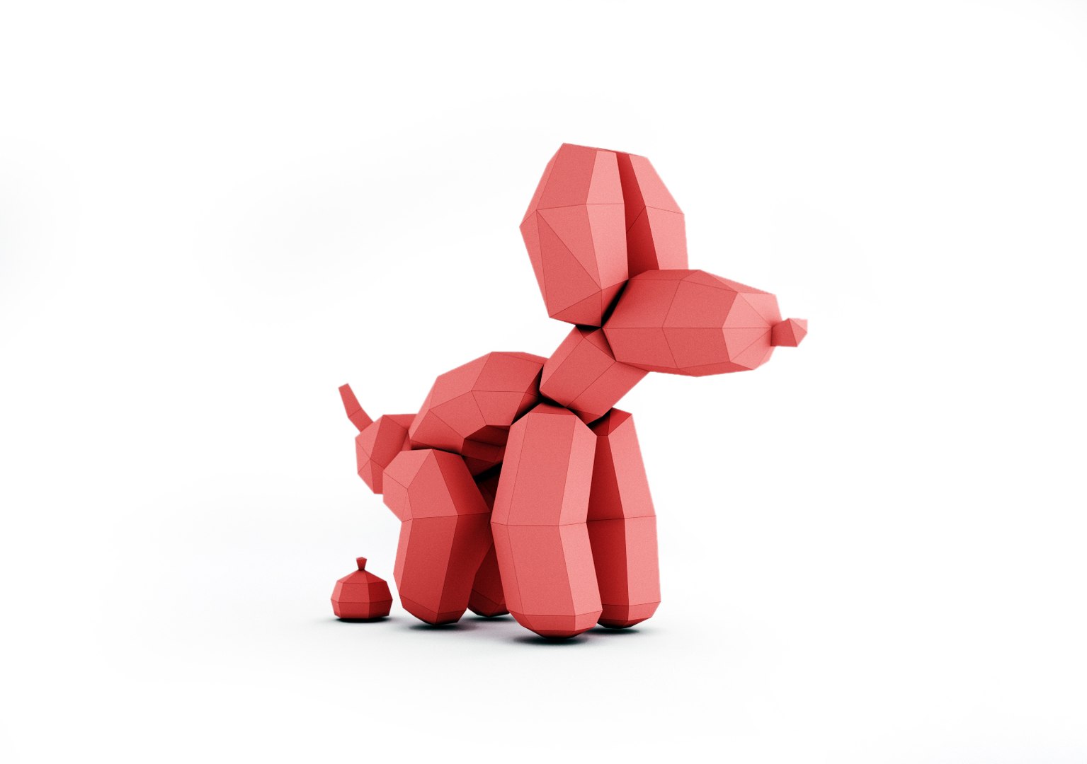 Dog Decorate Papercraft 3D Model - TurboSquid 1404072