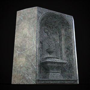 Marble Wall Fountain 3D model
