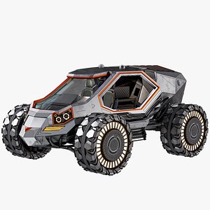 Sci-Fi Exploration Rover SUV Vehicle PBR
