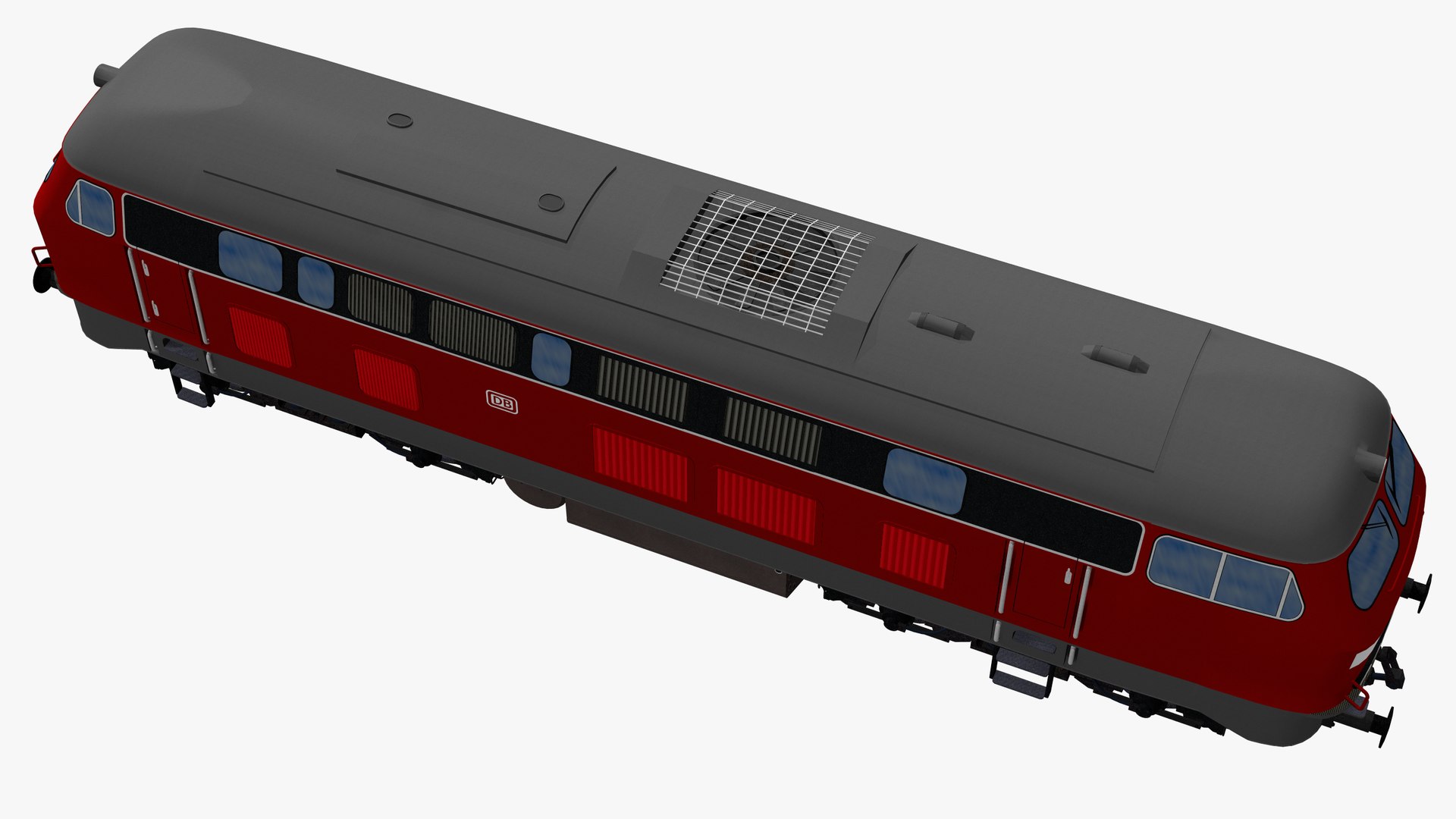 3D German Db Class 218 Red Diesel Hydraulic Locomotive - TurboSquid 2053244