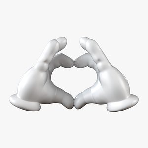 Mickey Hand Heart 3D model