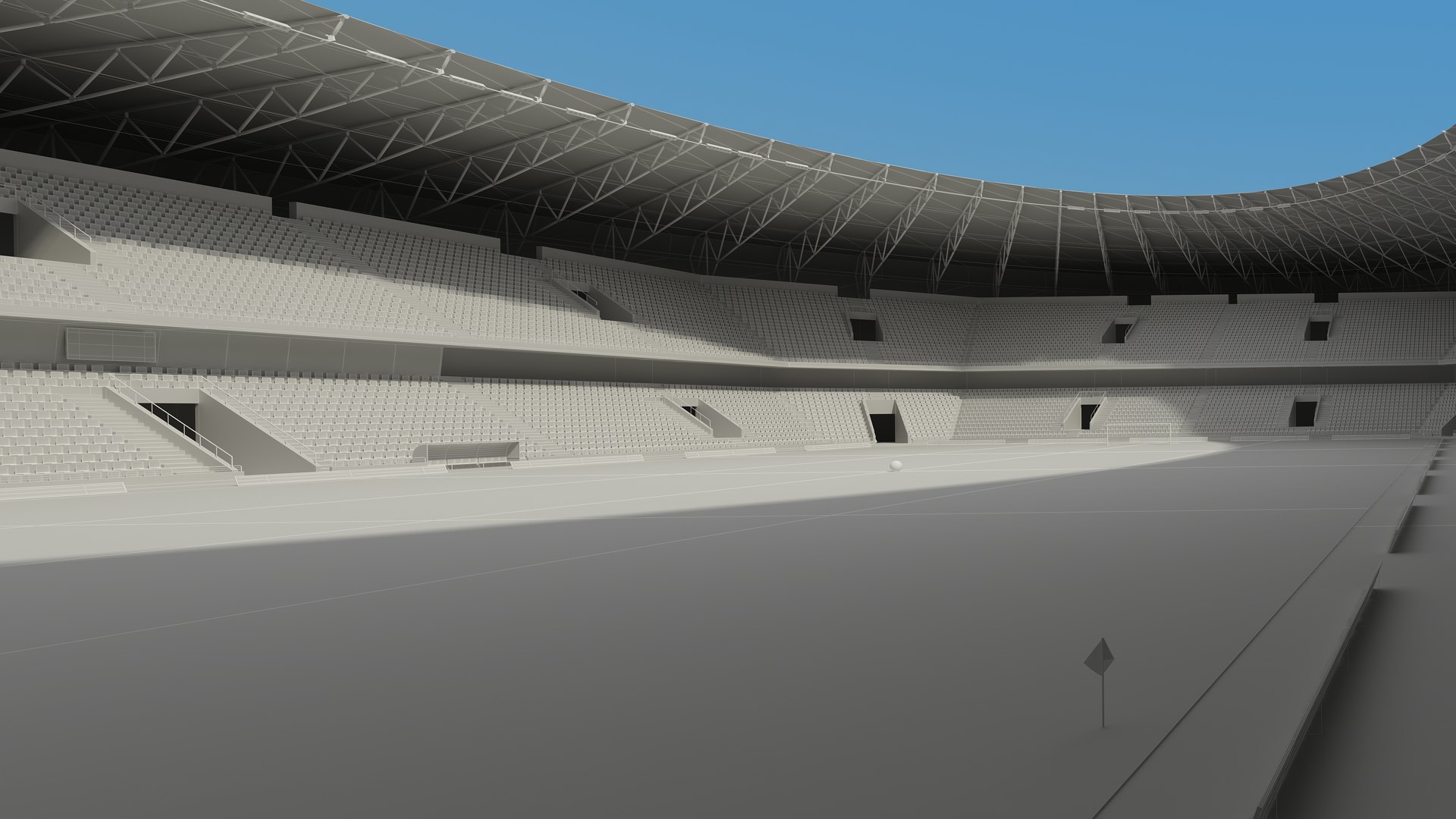 Soccer Stadium Interior And Exterior 3D Model - TurboSquid 2358962