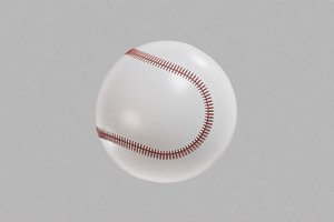 3D Baseball Ball Cartoon model