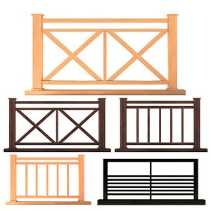 3D fence set 02 model