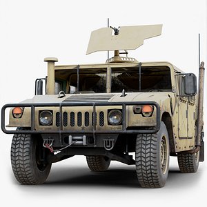 Humvee Armored Car with Interior Realtime 3D model