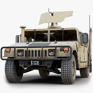 Humvee Armored Car with Interior Realtime