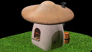Mushroom house 3D model