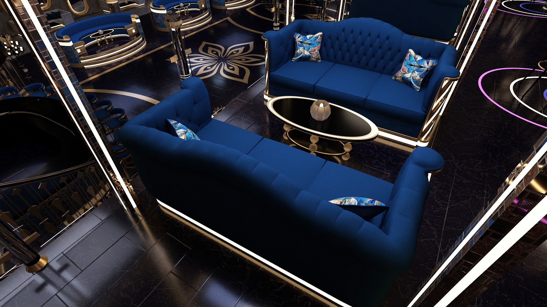 Luxury Nightclub Bar Interior Design 3D Model - TurboSquid 2046082