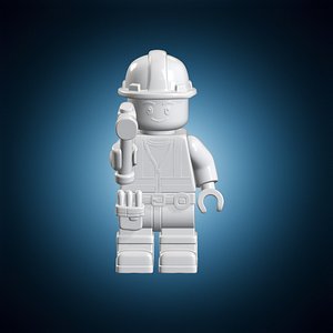 Builder Minifig 3D Printable Figure 3D