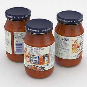 3D food jar sauce