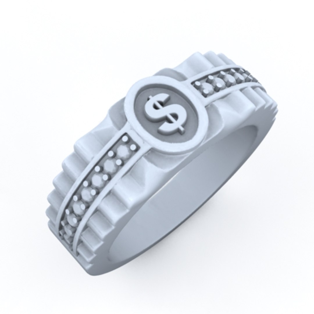 3d man s ring jewelry
