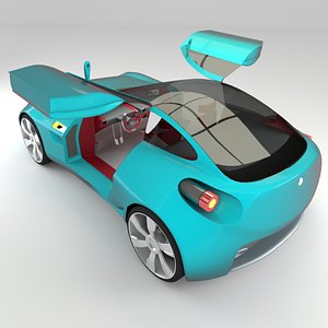 3D model interior version concept coupe