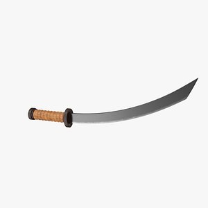Tan Handle Stylized Katana