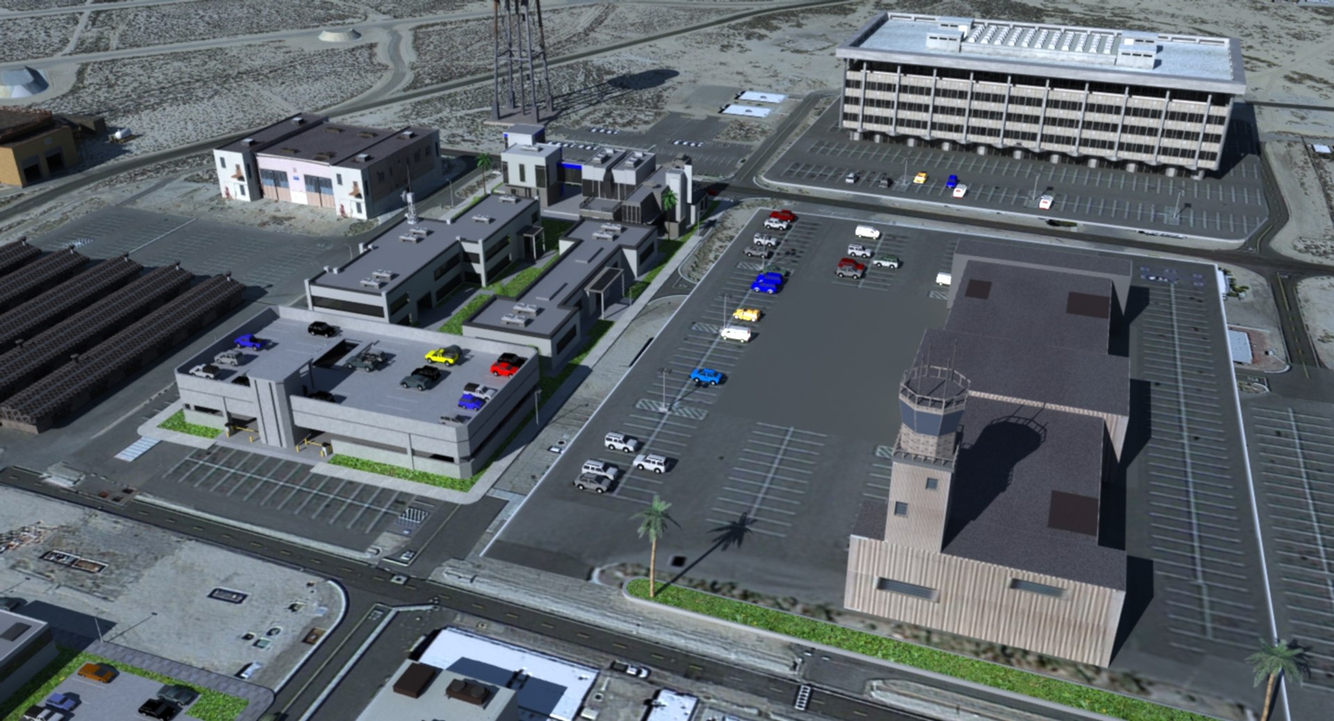 Military Base Resolution 3d Model