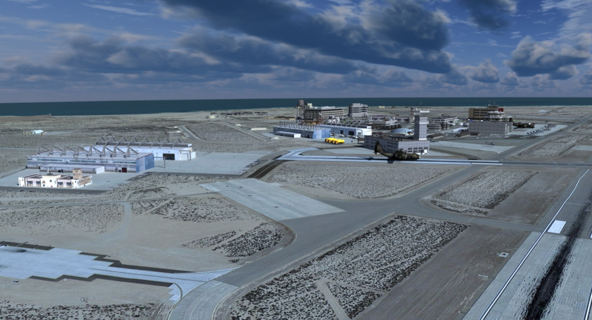 Military Base Resolution 3d Model