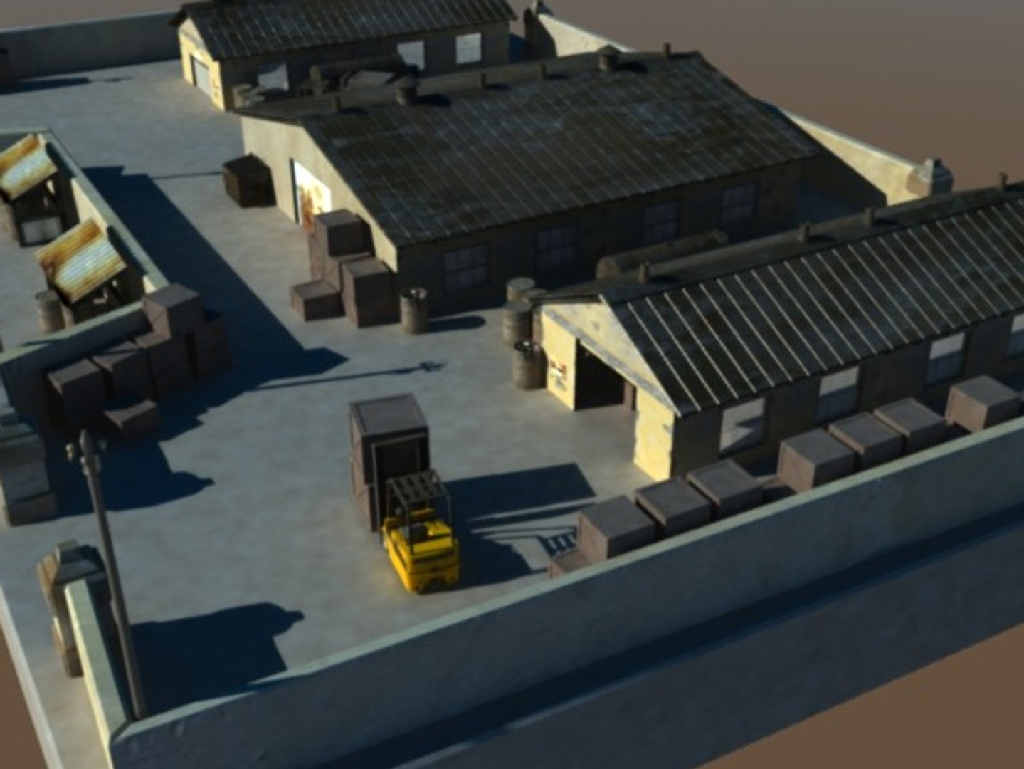 Military Base Resolution 3d Model
