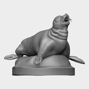 3D model Baby Sea Lion T-Pose