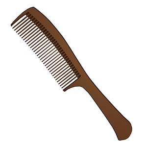 3D hair brush hairbrush model