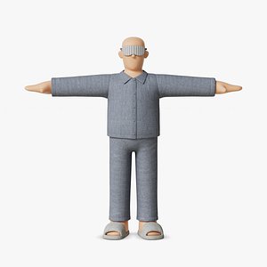 Cartoon Style Male Character Clothes Pajamas Set model
