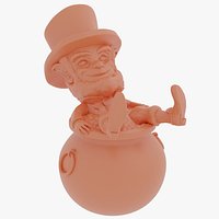 Saint Patrick's Day Leprechaun in Pot of Gold