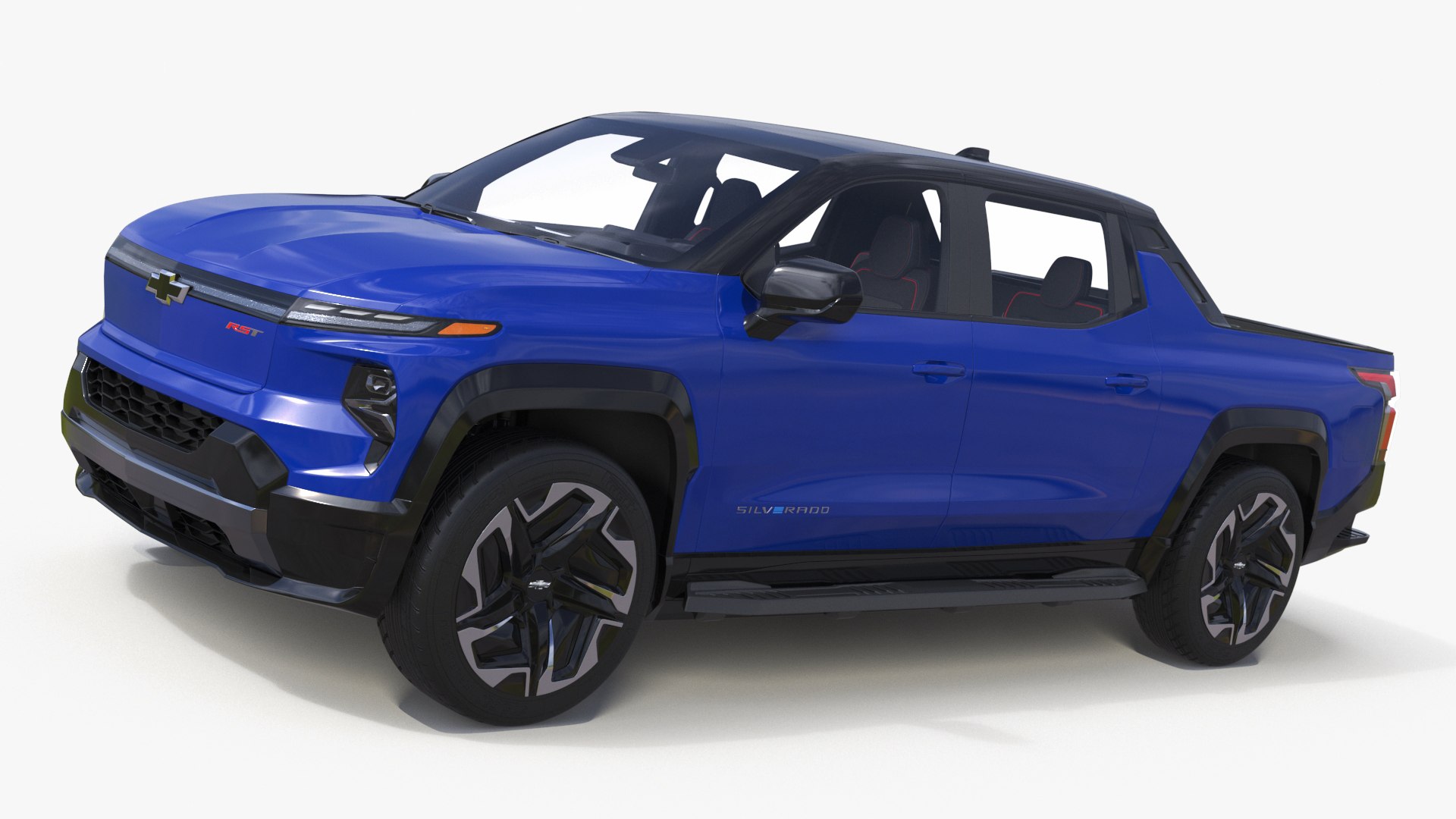 2024 Chevrolet Silverado EV RST Blue Simplified 3D model preview